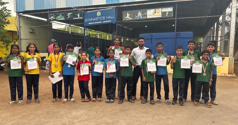 The TVS School Shines at District-Level Gymnastics Competition